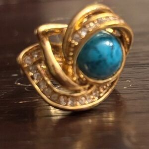 Gold and Turquoise Ring